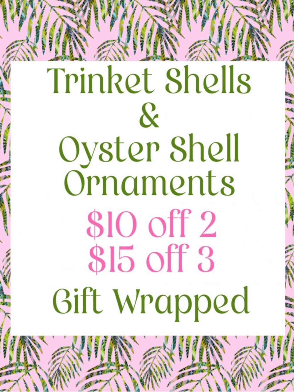 Discount Shipping on all shell items bundled thru the holidays